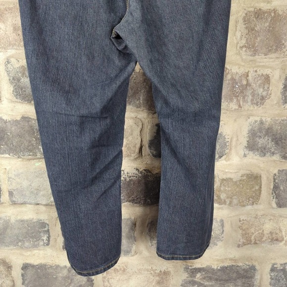 JEANBAY Blue Capri Jeans Woman's Size 14W Embroidered Pockets Y2K Retro Stretch - Picture 7 of 12